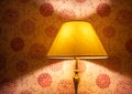 Red and yellow light with lamp shade