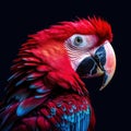 red and yellow macaw ara ararauna with Ai Generated
