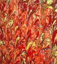 Red Yellow Marble Paint Design