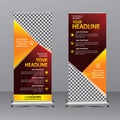 Red and yellow modern geometry standing banner Royalty Free Stock Photo