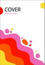 Red and yellow paint spilled, abstract vector illustration. Royalty Free Stock Photo