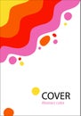 Red and yellow paint spilled, abstract vector illustration. Royalty Free Stock Photo