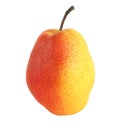 Red-yellow pear isolated on white background Royalty Free Stock Photo