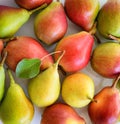 Red and yellow pears