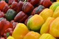 Red and Yellow peppers pile