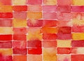 Red yellow and pink watercolor abstract painting Royalty Free Stock Photo