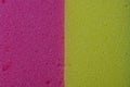 Red yellow plastic texture from a piece of foam rubber Royalty Free Stock Photo