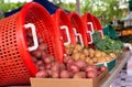 Red and Yellow Potatoes at a Local Market