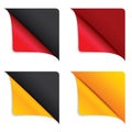 Red and Yellow ribbon corner Royalty Free Stock Photo