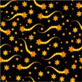 A red and yellow seamless stars funky background Royalty Free Stock Photo