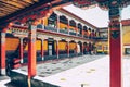 View of the Jokhang monastery near Lhasa in central Tibet Royalty Free Stock Photo