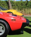 Red and yellow ferrari sports car line up Royalty Free Stock Photo