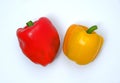 Red and Yellow Sweet Bell Pepper, Capsicum annum Royalty Free Stock Photo