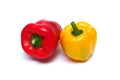 Red and Yellow Sweet Bell Pepper, Capsicum annum Royalty Free Stock Photo