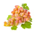 Red yellow sweet grapes isolated on white background Royalty Free Stock Photo