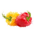 Red and yellow sweet pepper