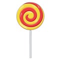 Red and yellow swirl lollipop. Sugar candy Royalty Free Stock Photo