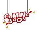 Red and yellow tag coming soon Royalty Free Stock Photo