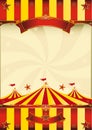 Red and yellow Top circus poster Royalty Free Stock Photo