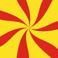 Red And Yellow United Colors On Stripe Ray Background Style