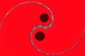 Red Yin Yang sign