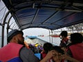 View from inside the passenger boat.