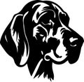 Redbone Coonhound Black Silhouette Generative Ai