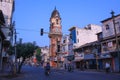 Redbrick clock tower, India.