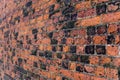 Redbrick wall on angle