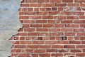 Redbrick Wall 14-Course Blue-Grey Sidebar Royalty Free Stock Photo