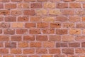 Redbrick wall with pinkish joints. Full frame background or banner