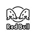 Black line icon for Redbull, energy and drink