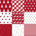 Christmas pattern set and vector illustration Royalty Free Stock Photo