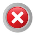 Redcross, check button, isolated vector illustration