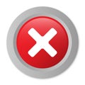 Redcross, check button, isolated vector illustration Royalty Free Stock Photo