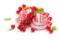 Redcurrant ice cream. Royalty Free Stock Photo