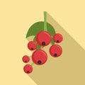 Redcurrant icon, flat style