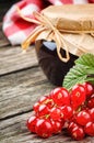 Redcurrant jam and fresh berries Royalty Free Stock Photo