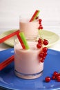 Redcurrant milkshake Royalty Free Stock Photo