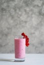 Redcurrant smoothie or milkshake Royalty Free Stock Photo