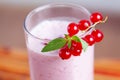 Redcurrant smoothie with mint Royalty Free Stock Photo