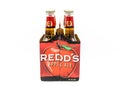 Fayetteville,North Carolina / USA - March 01 2019 : REDD`S APPLE ALE BEER on white background.