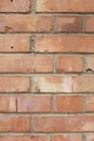 Reddish bricks wall texture outside a building
