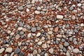 reddish brown pebbles on a path