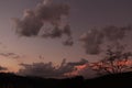 Autumn sunset in the mountains