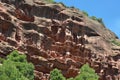 Reddish wall eroded in the Prades mountains Royalty Free Stock Photo