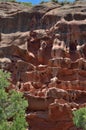 Reddish wall eroded in the Prades mountains Royalty Free Stock Photo