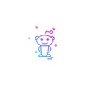 Reddit icon design vector