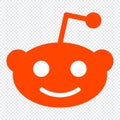 Reddit icon illustration. Reddit app logo. Social media icon