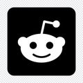 Reddit icon illustration. Reddit app logo. Social media icon